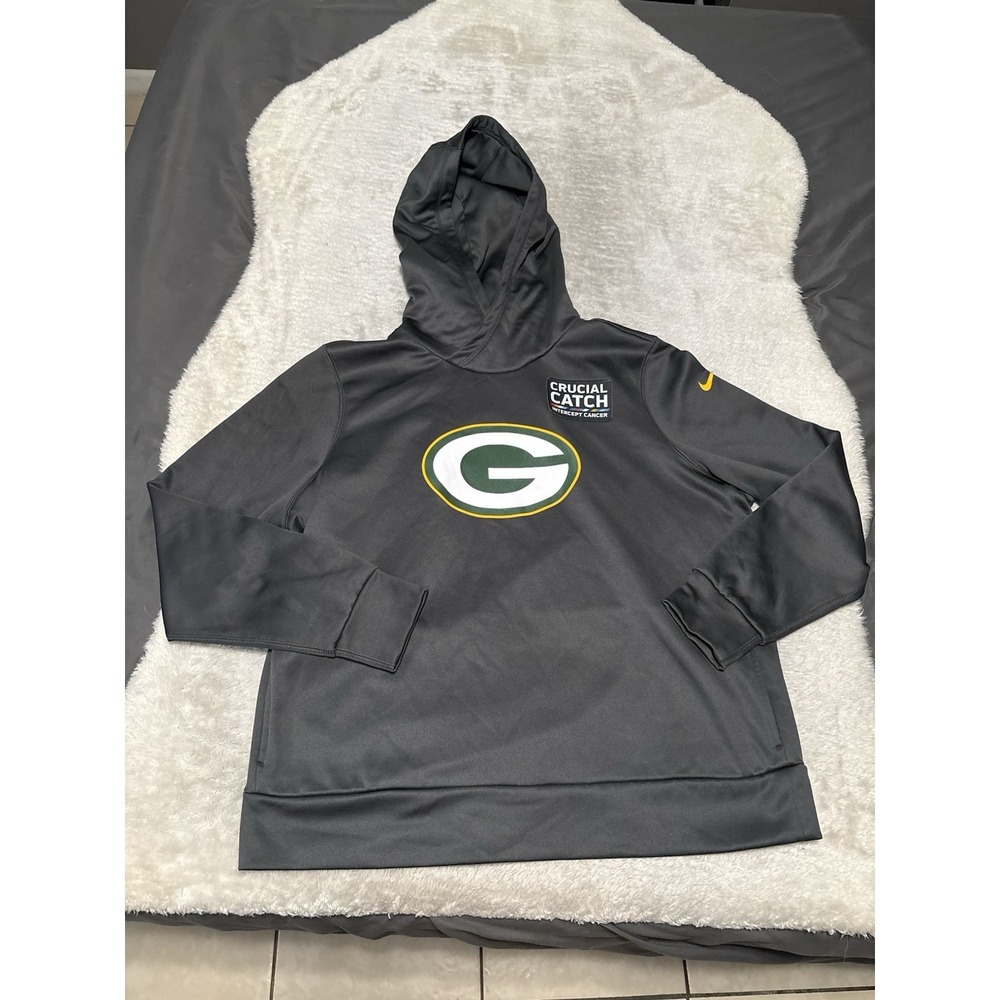 Green Bay‎ Packers Women's  Nike Crucial Catch Hoodie Size 2XL Cancer Awareness